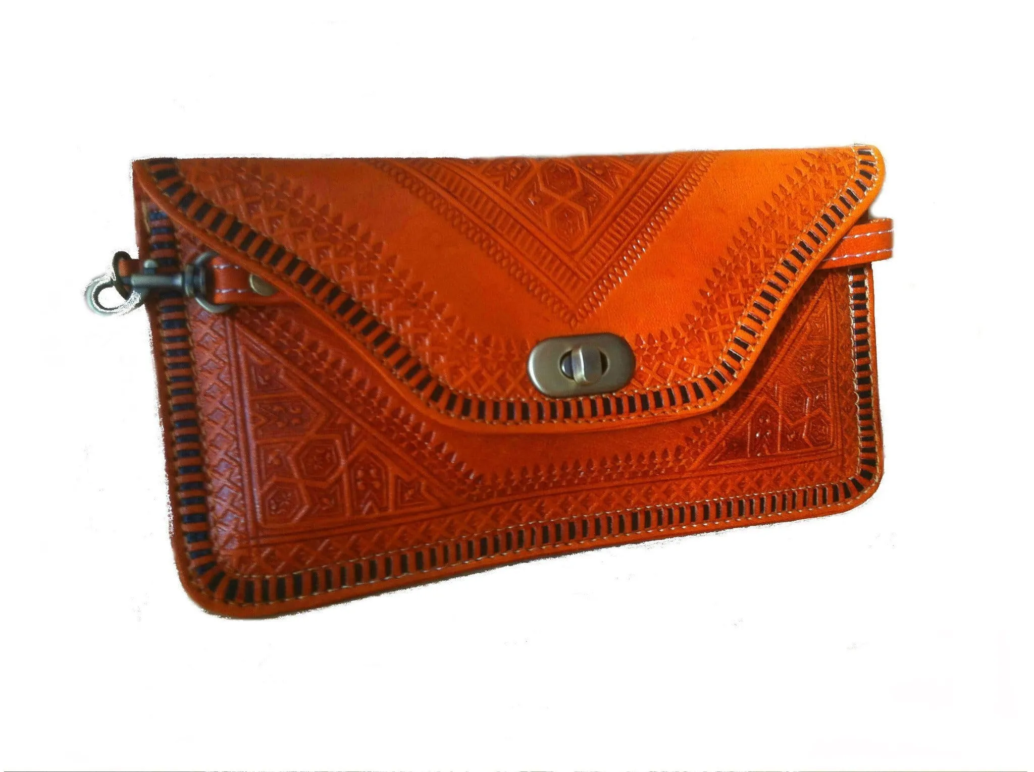 M'dina Wristlet Clutch - Orange