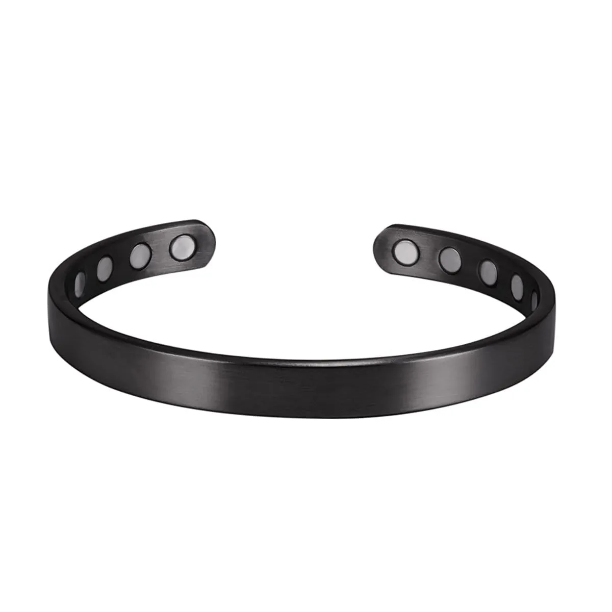 Men’s Magnetic Bracelet Cuff (Brushed Black)