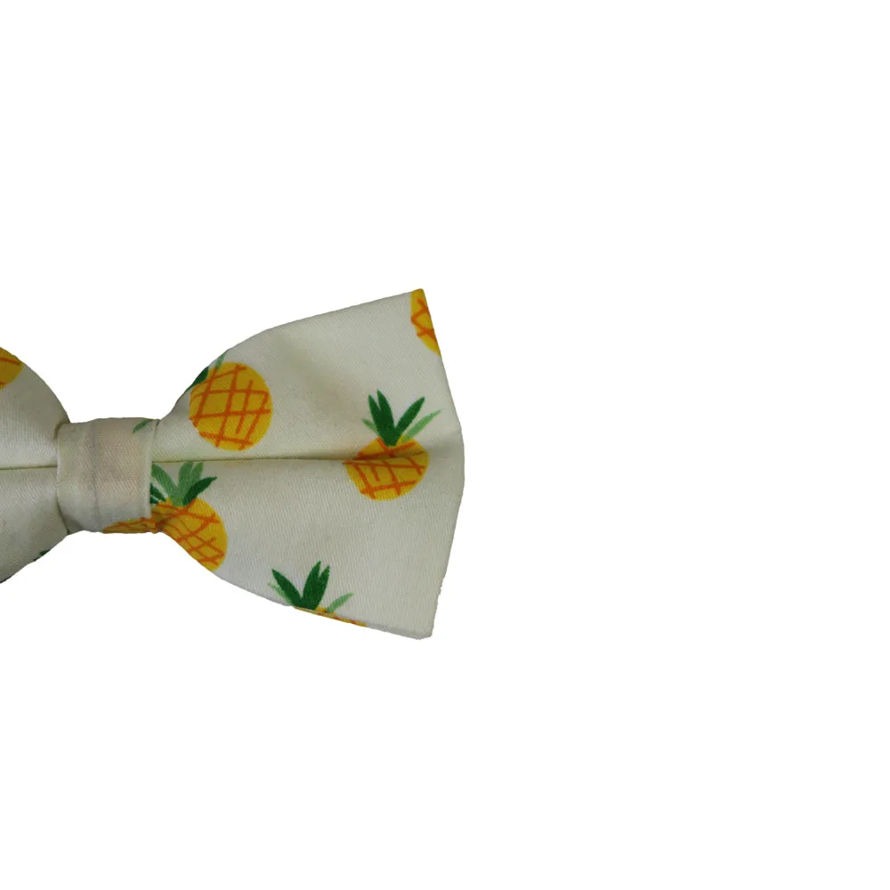 Mens Pineapple Fruit Patterned Bow Tie