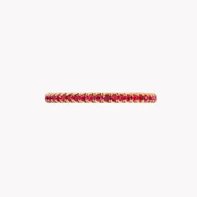 Micro Pavé Ruby Eternity Band