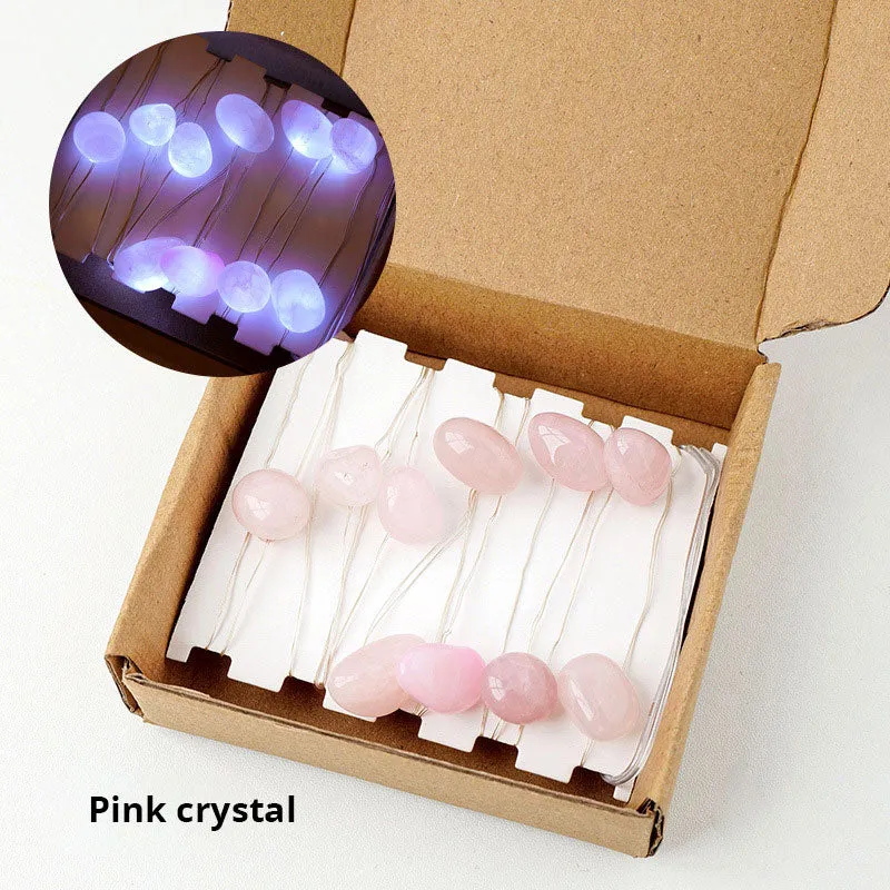 Natural Pink Amethyst Original Stone Atmosphere Light