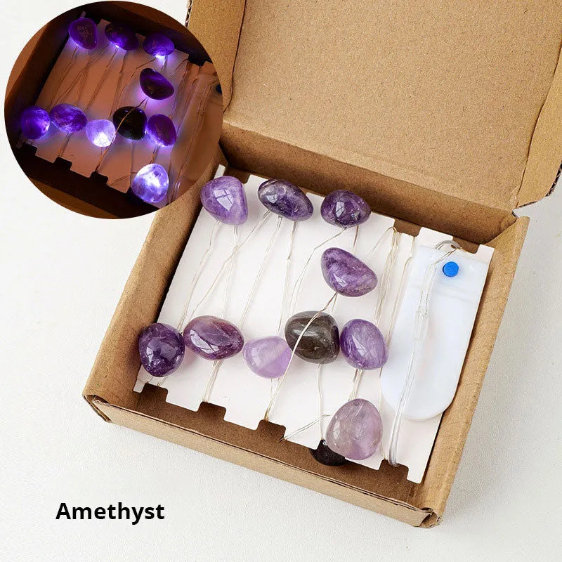 Natural Pink Amethyst Original Stone Atmosphere Light