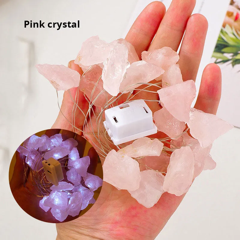 Natural Pink Amethyst Original Stone Atmosphere Light