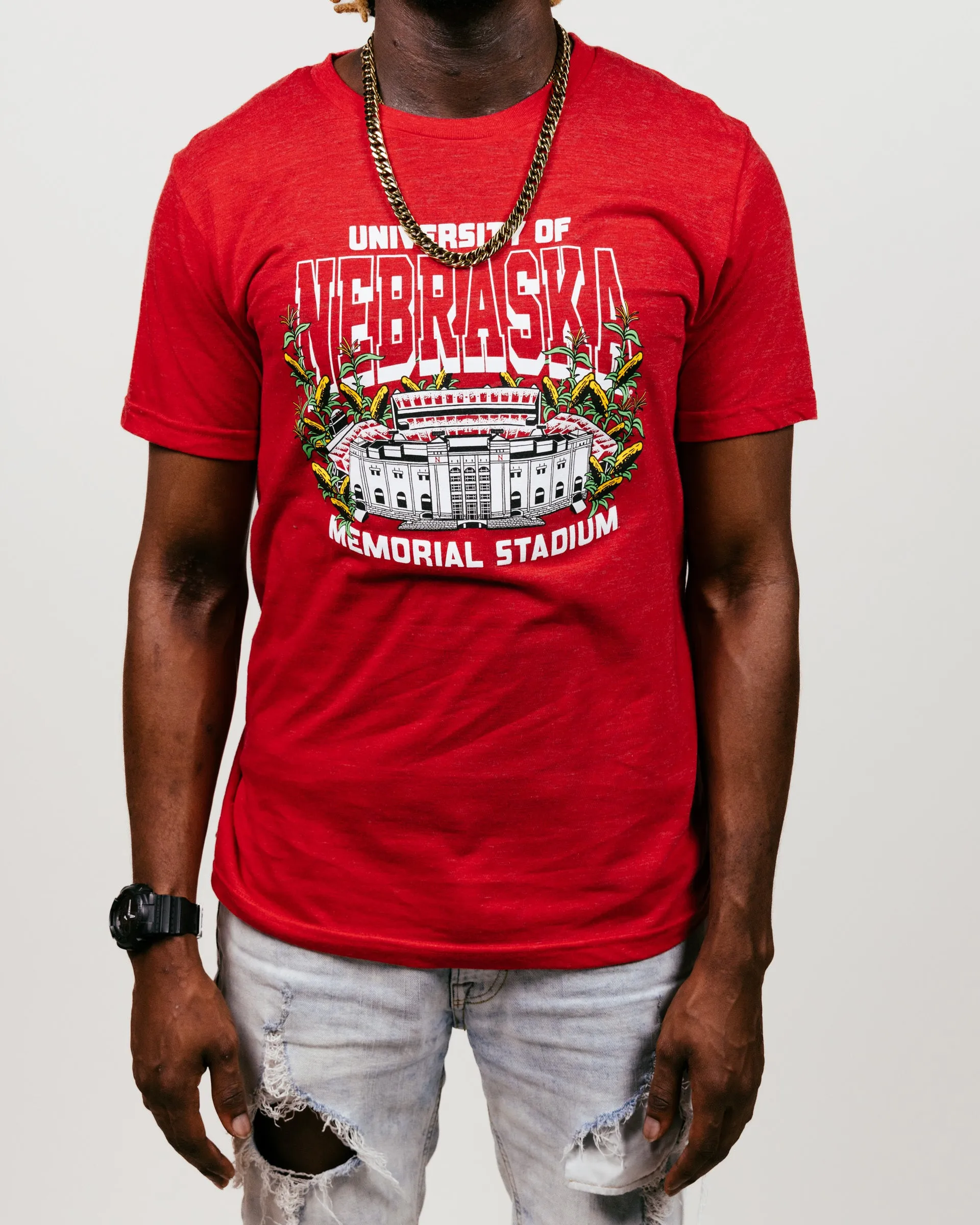 Nebraska Cornhuskers Memorial Stadium Red T-Shirt