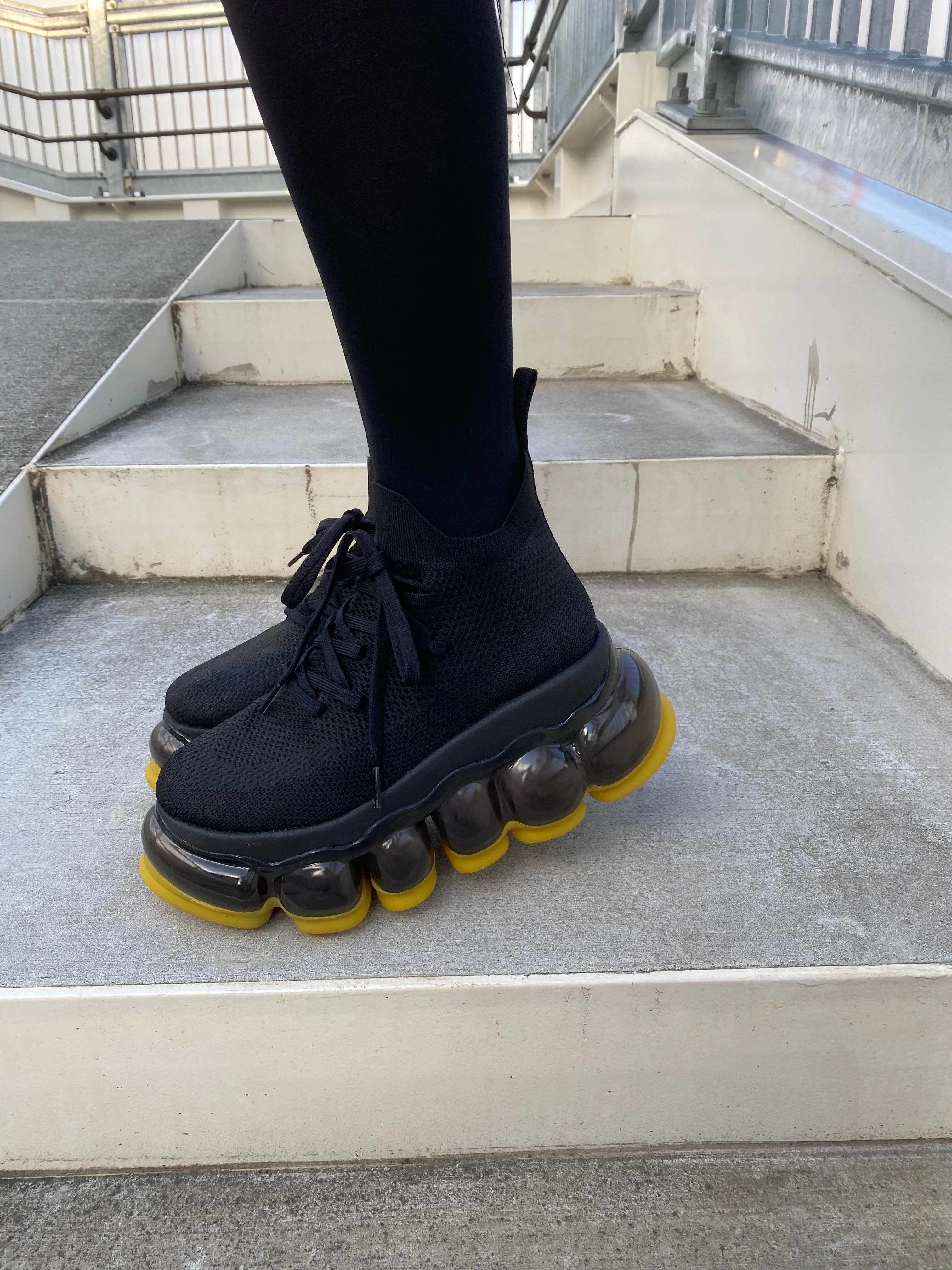 New "Jewelry" High Shoes / Yellow Black