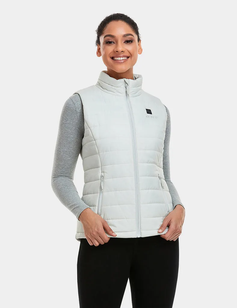 (Open-box) Women's Classic Heated Vest - Off White with B19G Battery