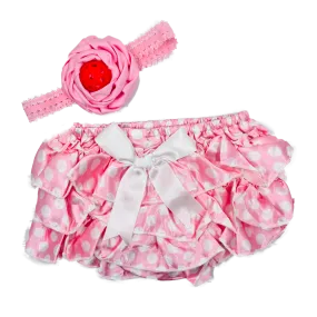 Pickleball Baby Headband And Pink Bloomer Set | Infant Pickleball Gift