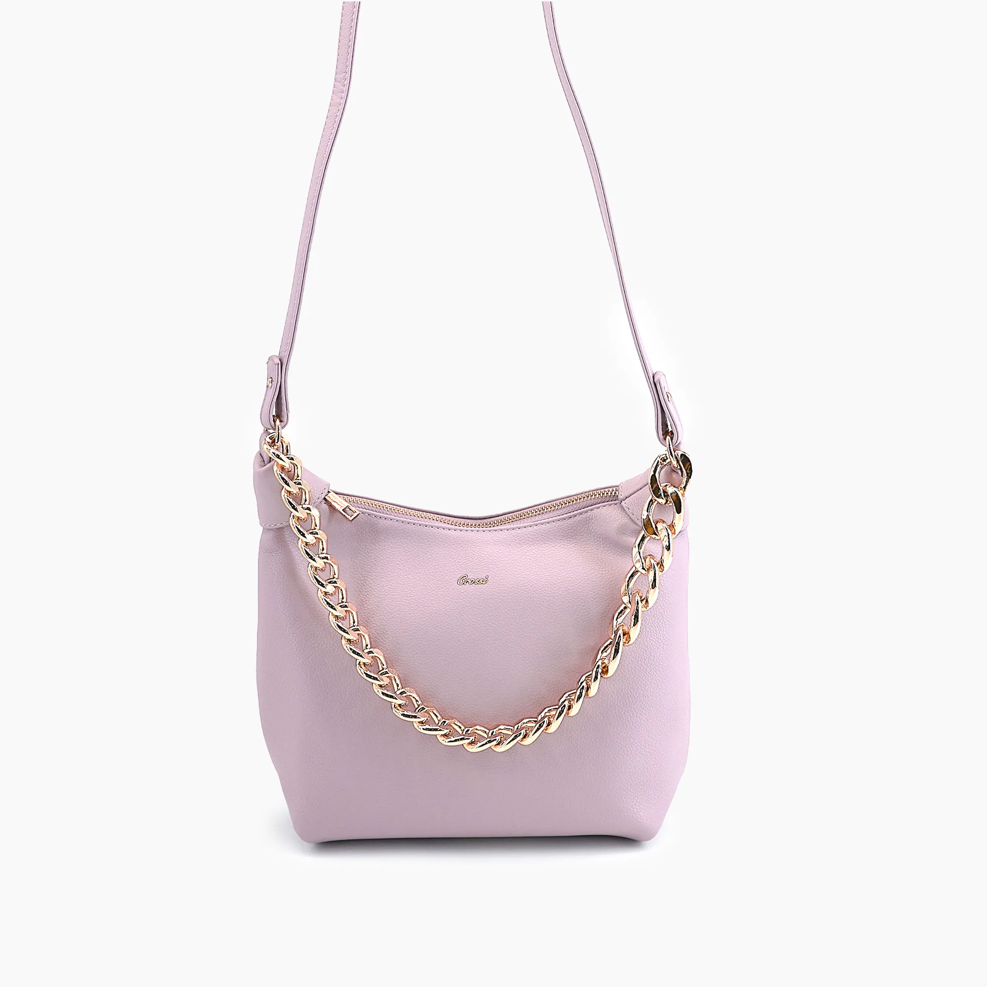 Piper Gold Chain Bucket Crossbody