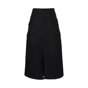 Pleated Cargo Midi Skirt