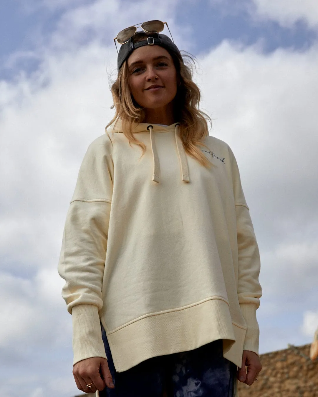 Poster - Womens Pop Hoodie - Cream