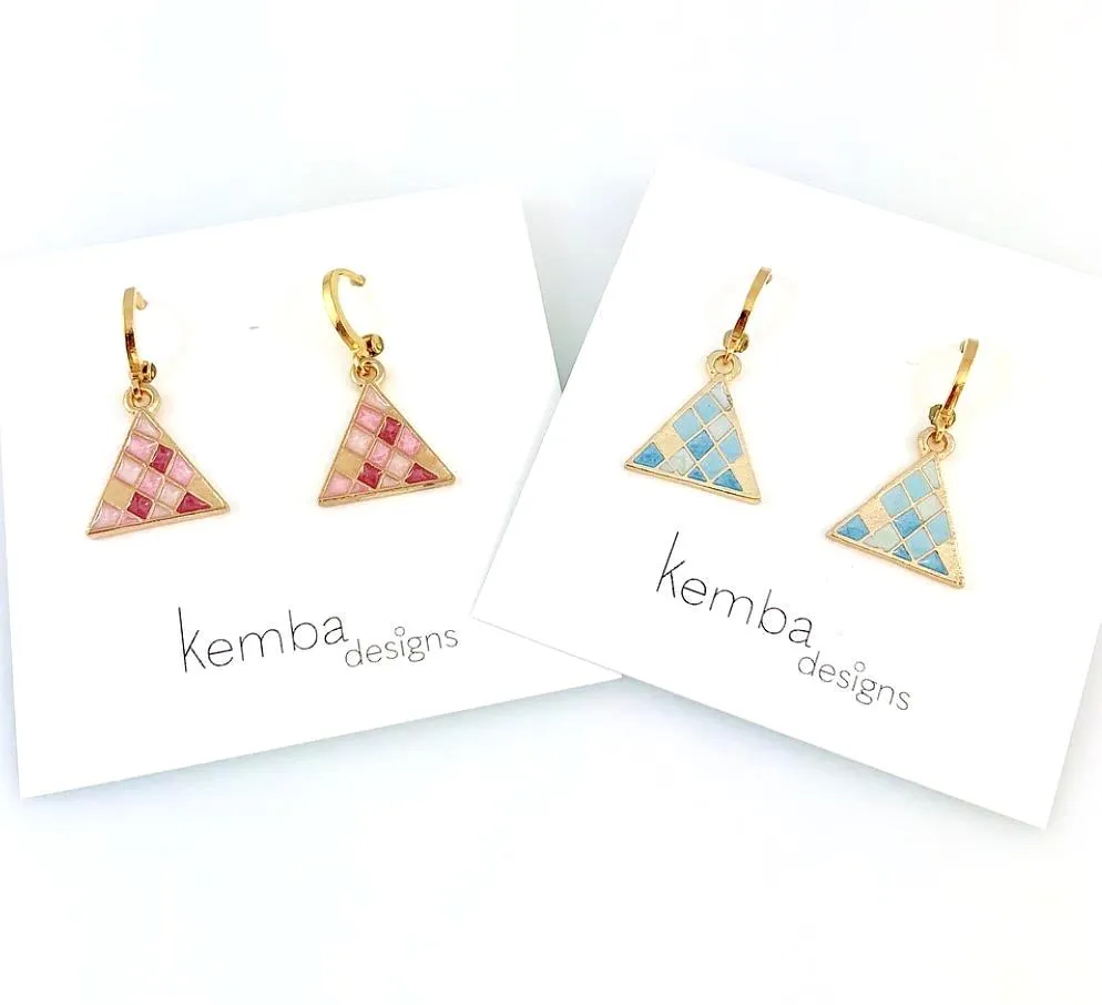 "Little Pyramid" Earrings (Various Colours)