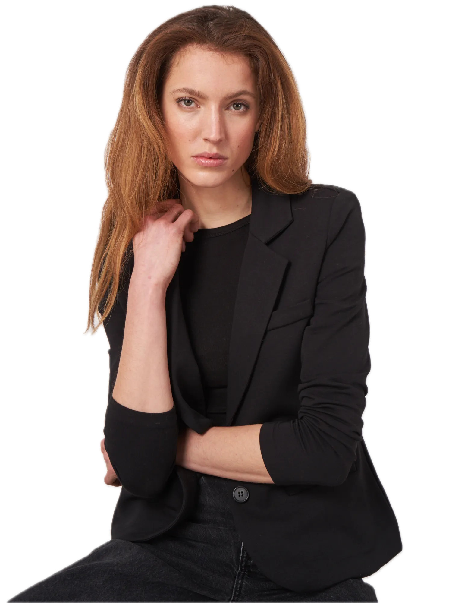 Repeat Cashmere Classic Sweatshirt Blazer in Black