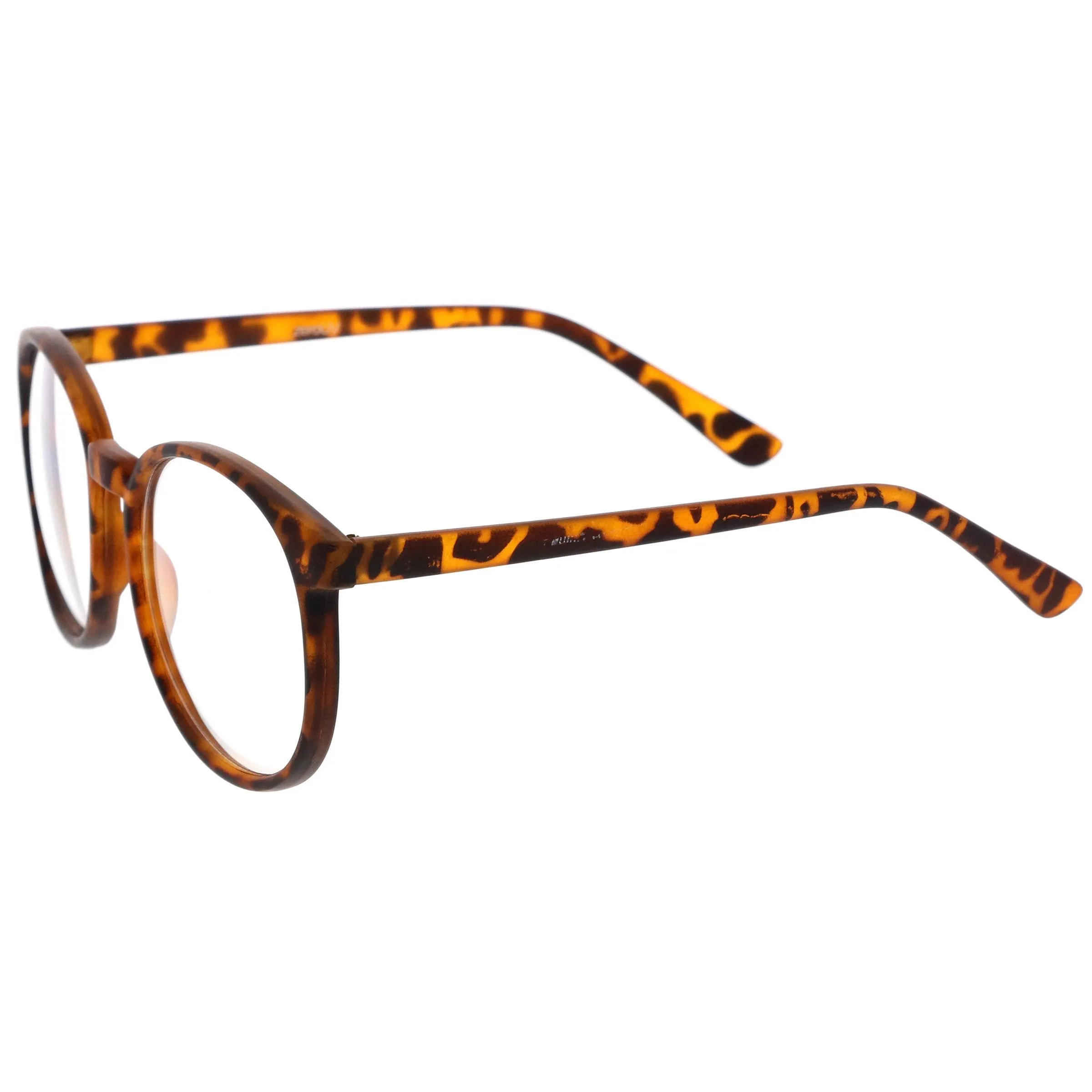 Retro Indie Dapper Round P3 Clear Lens Glasses