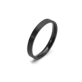 RG101B B.Tiff Black Anodized Stainless Steel Plain Stacking Ring