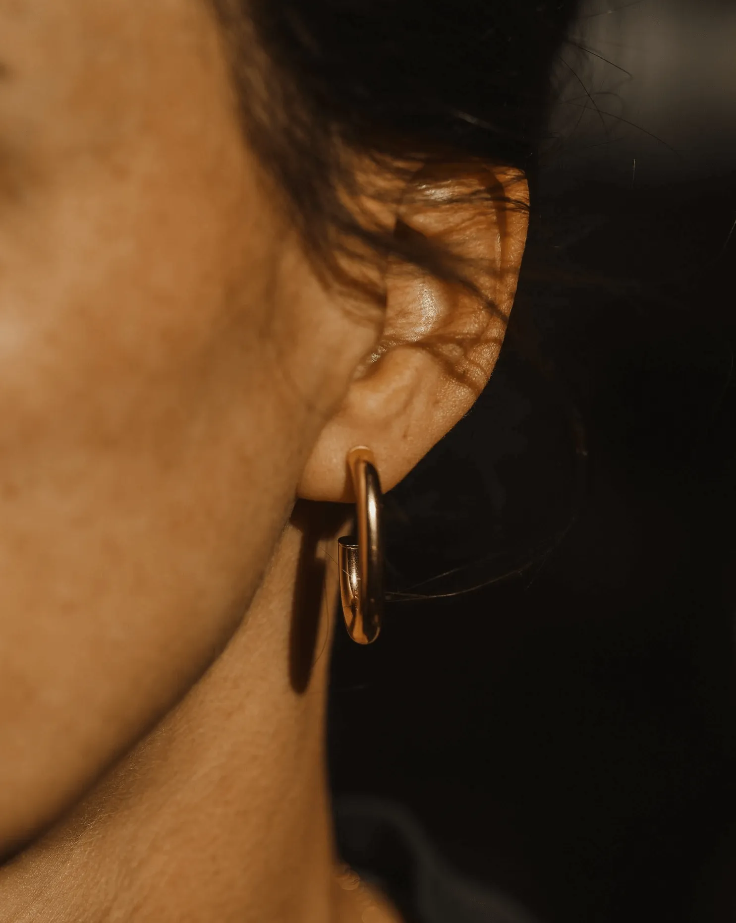 Rolled Hoops - 10k Gold