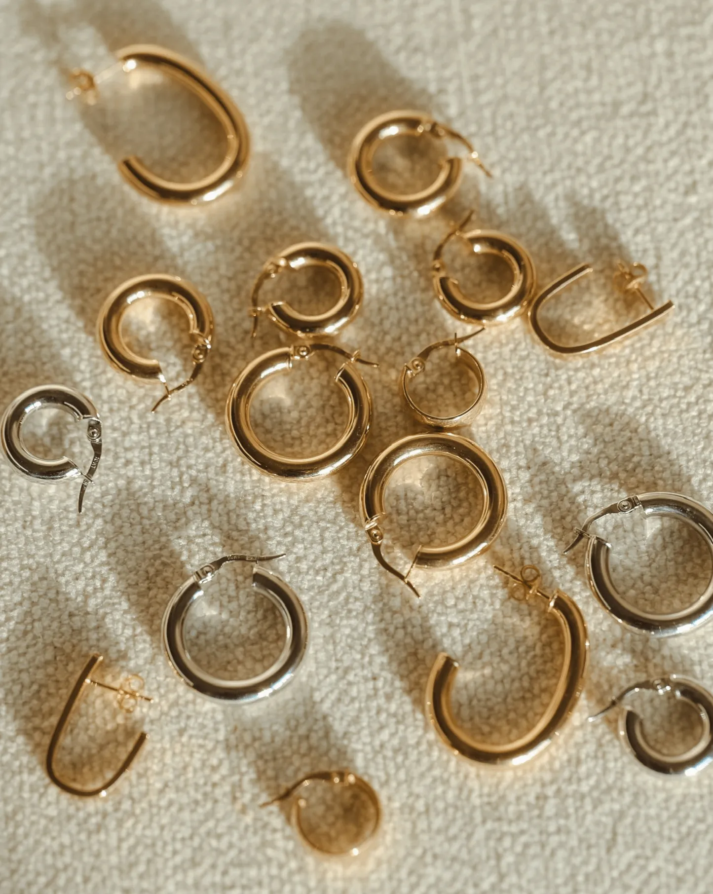 Rolled Hoops - 10k Gold