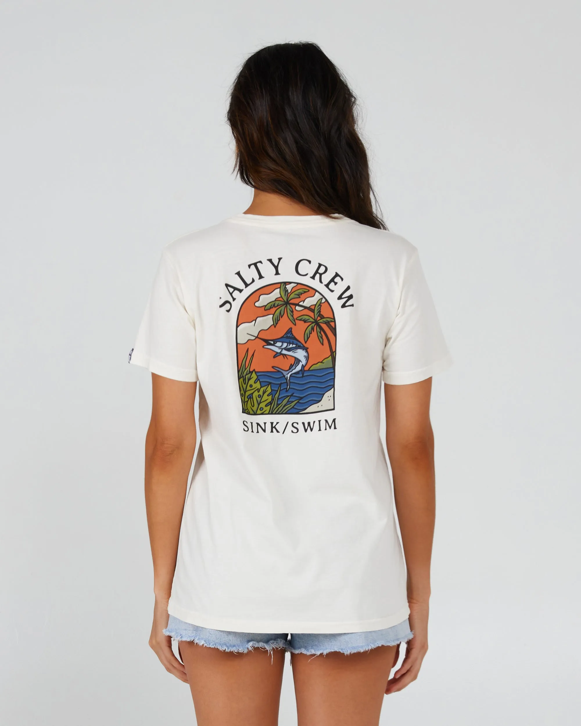 Sail Away Off White Boyfriend Tee