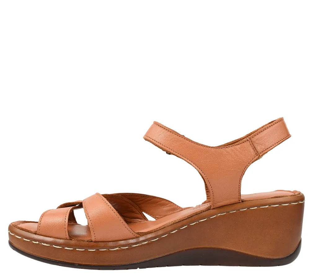 Sandale casual, dama, ANNA VIOTTI, D21-E246-45, piele naturala, platforma