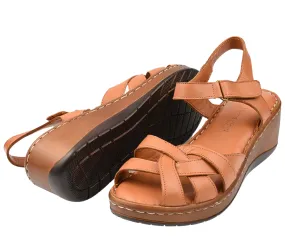 Sandale casual, dama, ANNA VIOTTI, D21-E246-45, piele naturala, platforma