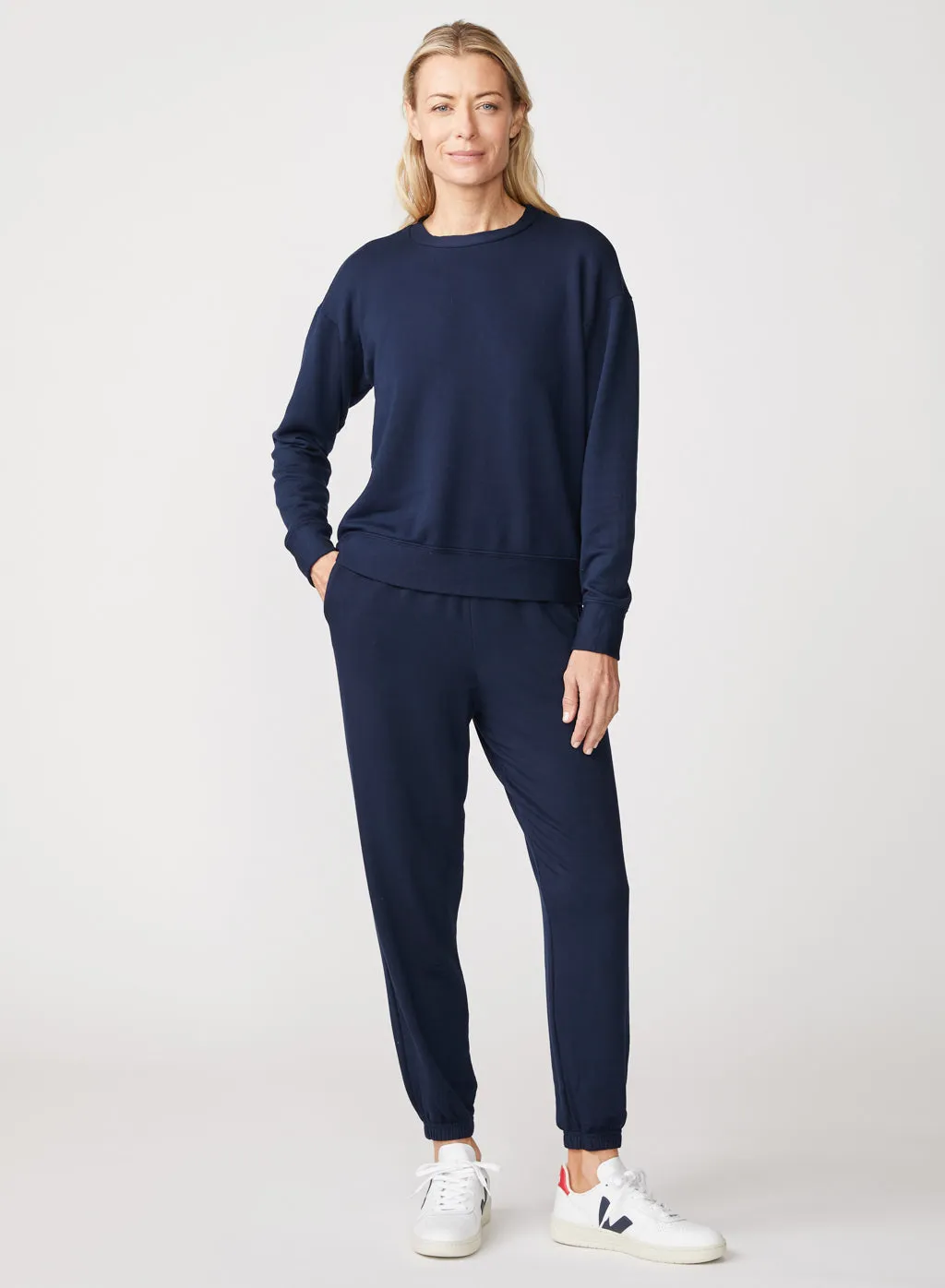 Softest Fleece Sweatpant with Pockets in New Navy