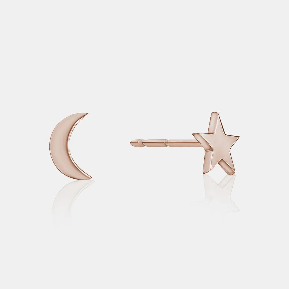 Star Moon Studs