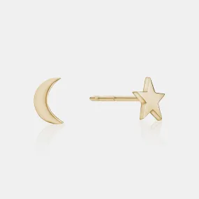 Star Moon Studs