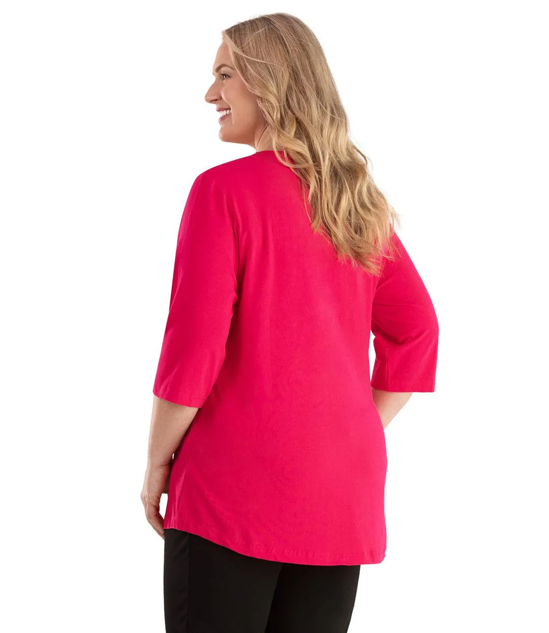 Stretch Naturals Vee Neck Top - FINAL SALE