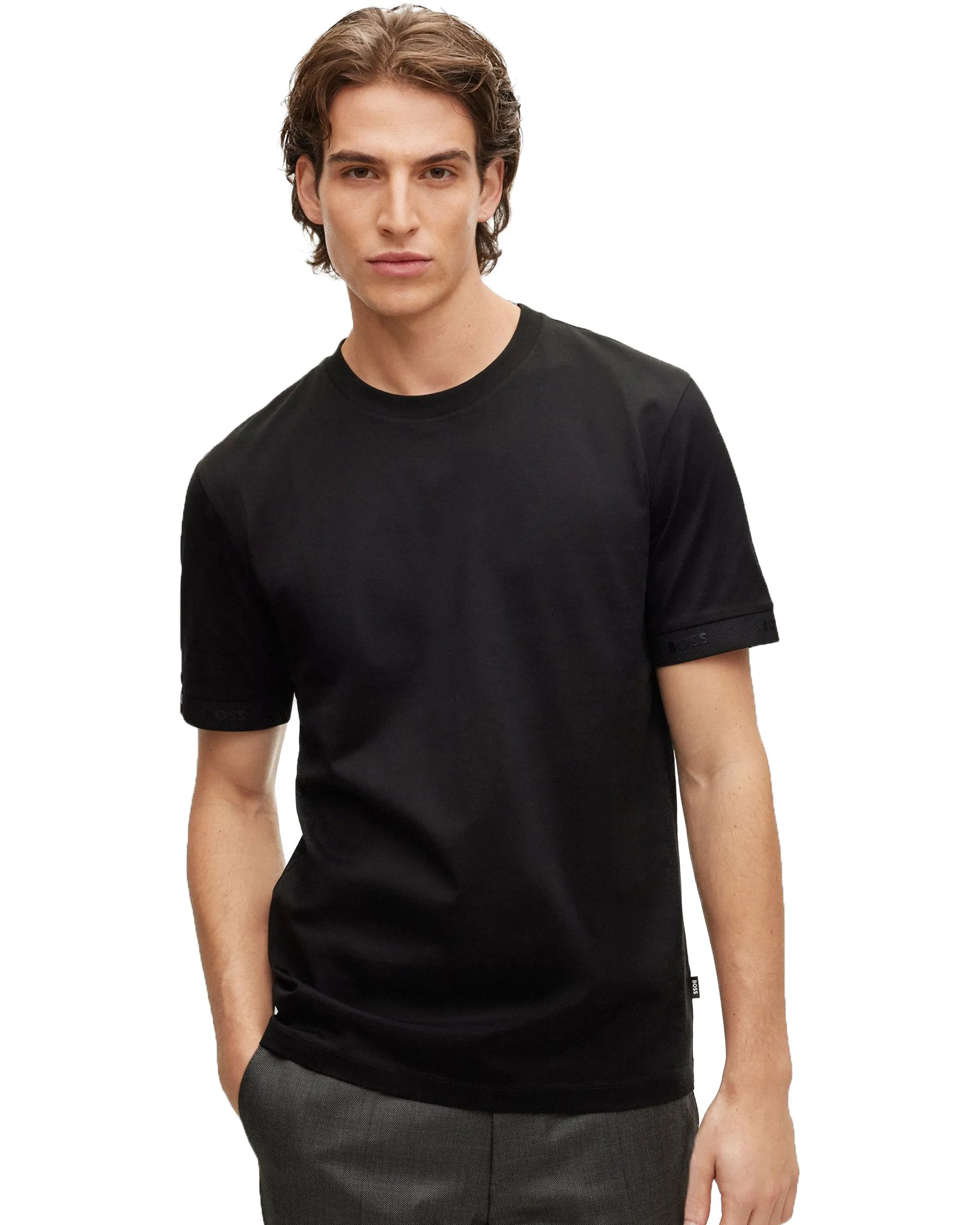 T-Shirt Uomo Boss Tiburt 334 Nero