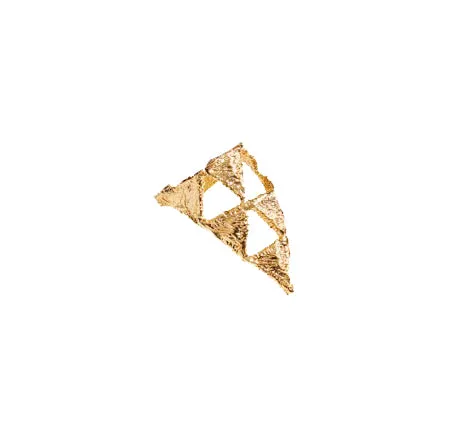 Tri Pyramid Bent Ring