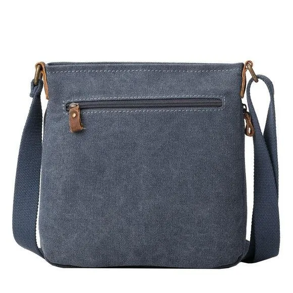 Troop London Canvas Classic Cross-Body Bag | Blue