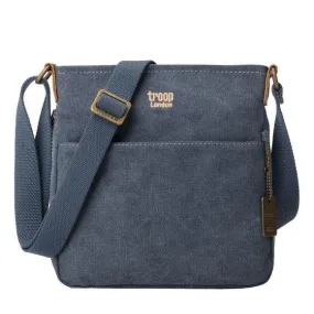 Troop London Canvas Classic Cross-Body Bag | Blue