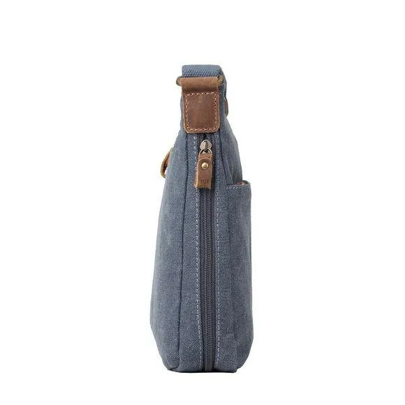 Troop London Canvas Classic Cross-Body Bag | Blue