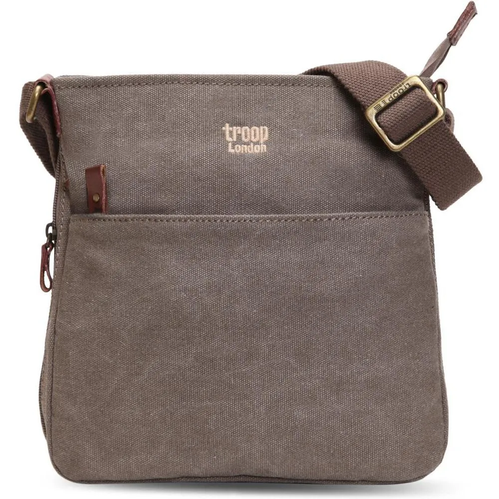 Troop London Canvas Classic Cross-Body Bag | Blue