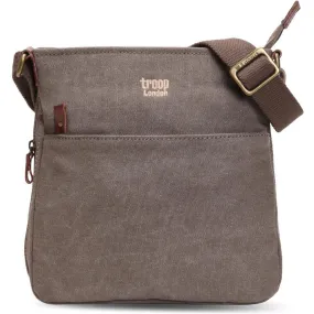 Troop London Canvas Classic Cross-Body Bag | Brown