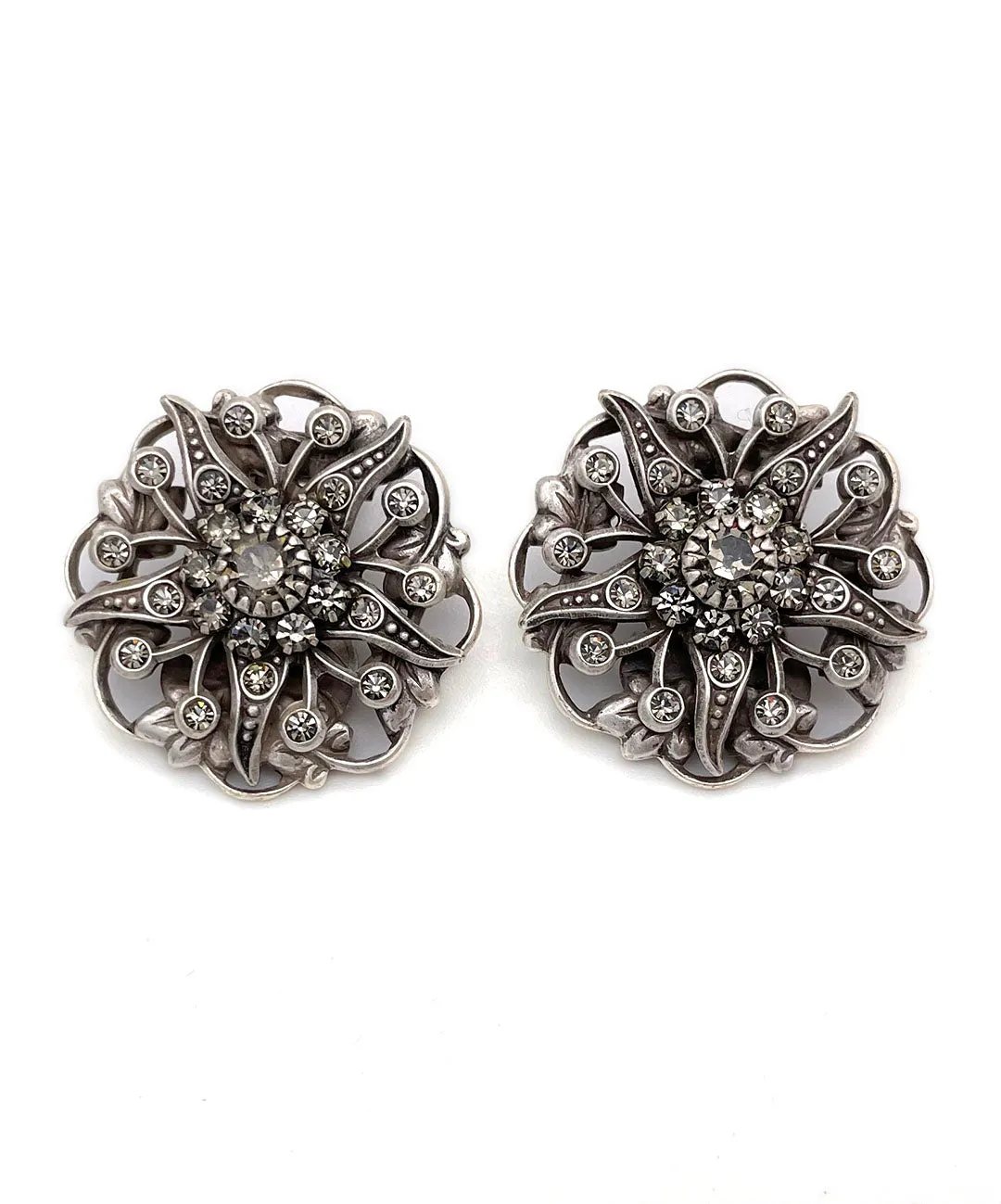 【USA輸入】ヴィンテージ KIRKS FOLLY フローラル ビジュー イヤリング/Vintage KIRKS FOLLY Floral Bijou Clip On Earrings