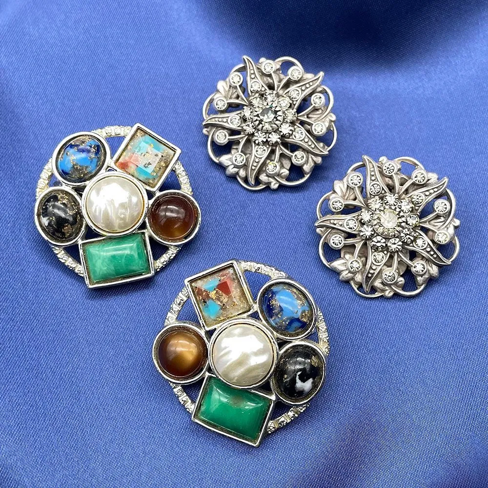 【USA輸入】ヴィンテージ KIRKS FOLLY フローラル ビジュー イヤリング/Vintage KIRKS FOLLY Floral Bijou Clip On Earrings