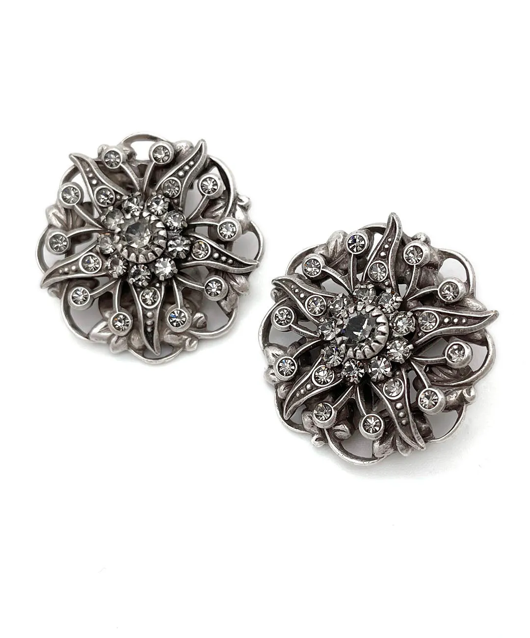 【USA輸入】ヴィンテージ KIRKS FOLLY フローラル ビジュー イヤリング/Vintage KIRKS FOLLY Floral Bijou Clip On Earrings