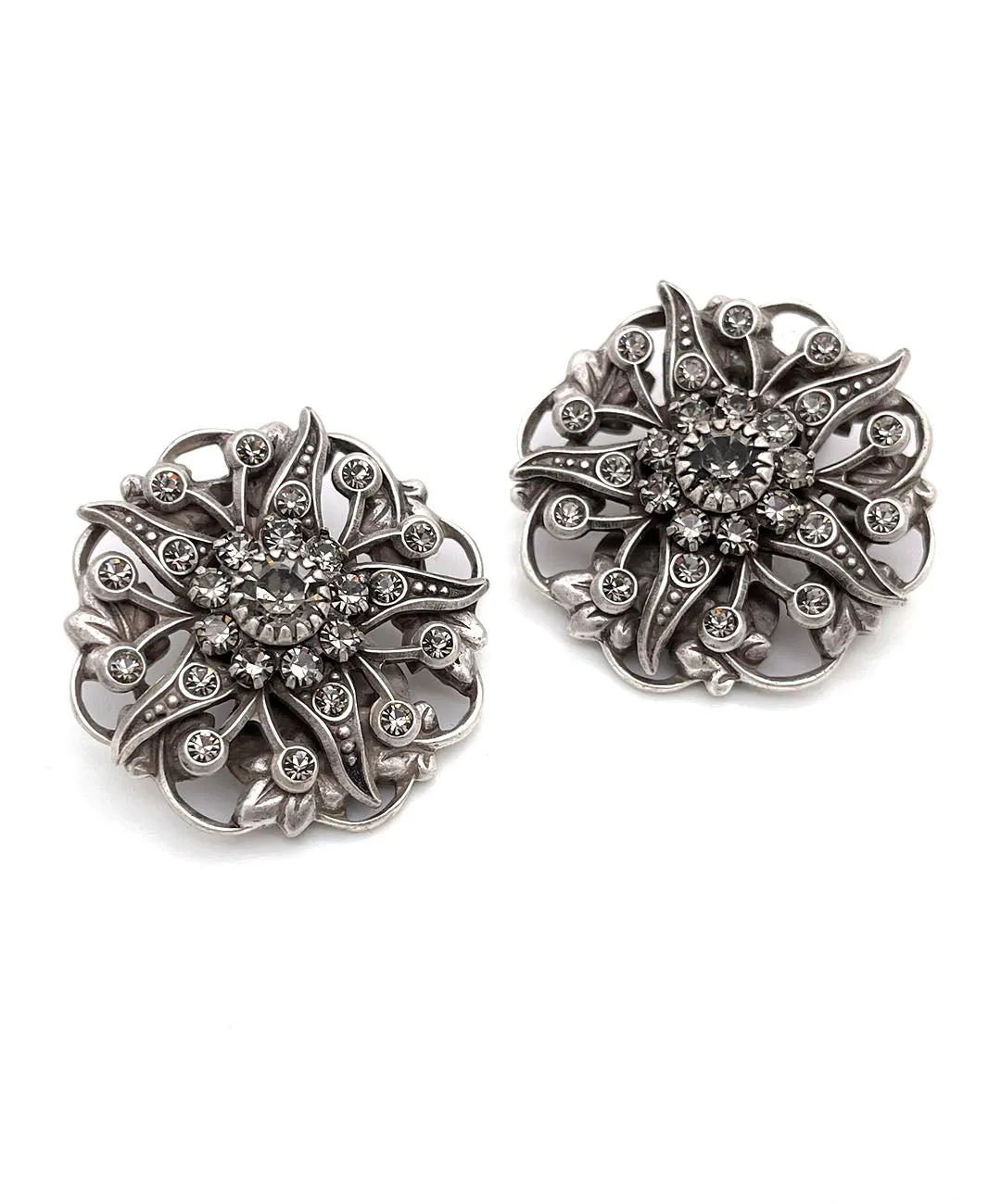 【USA輸入】ヴィンテージ KIRKS FOLLY フローラル ビジュー イヤリング/Vintage KIRKS FOLLY Floral Bijou Clip On Earrings