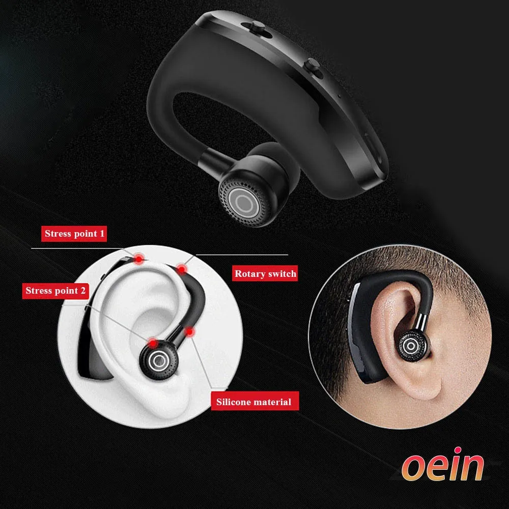 V9 earphones Bluetooth Handsfree wireless Drive Call Sports earphones for iphone Samsung