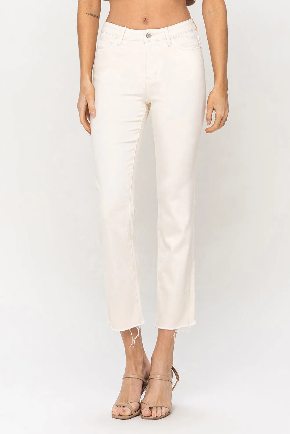 Vervet High Rise Crop Stretch Straight Jeans