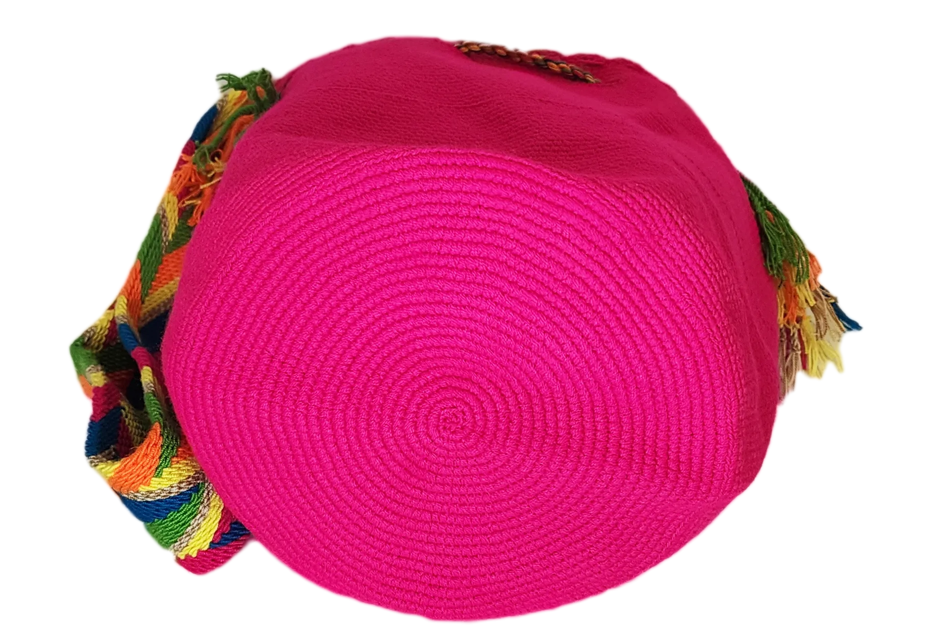 Victoria Unicolor Large Handmade Wayuu Mochila Bag (Pink)