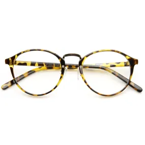 Vintage Dapper Indie Fashion Clear Lens Round Glasses