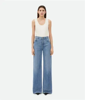 VINTAGE INDIGO WIDE LEG DENIM