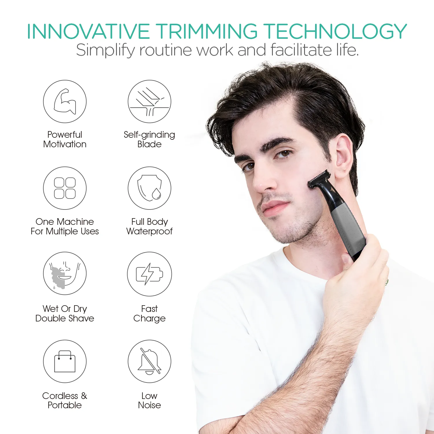 VOYOR Beard Trimmer for Men TX510