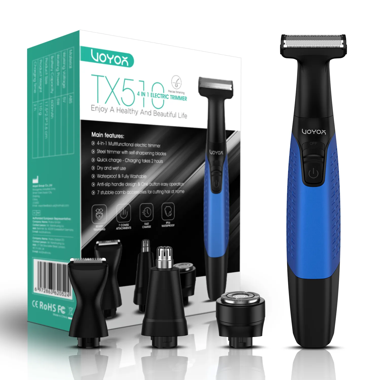 VOYOR Beard Trimmer for Men TX510