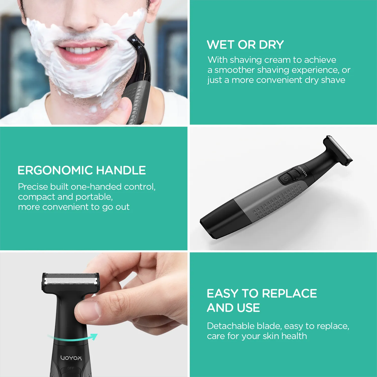 VOYOR Beard Trimmer for Men TX510