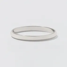 White Gold Classic Wedding Band - Polished 2mm