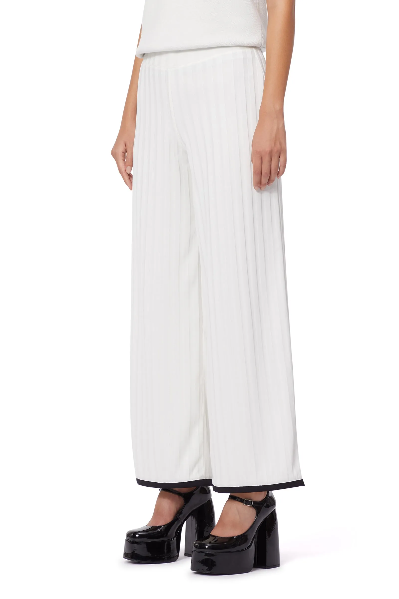 WIDE LEG RIB PANTS