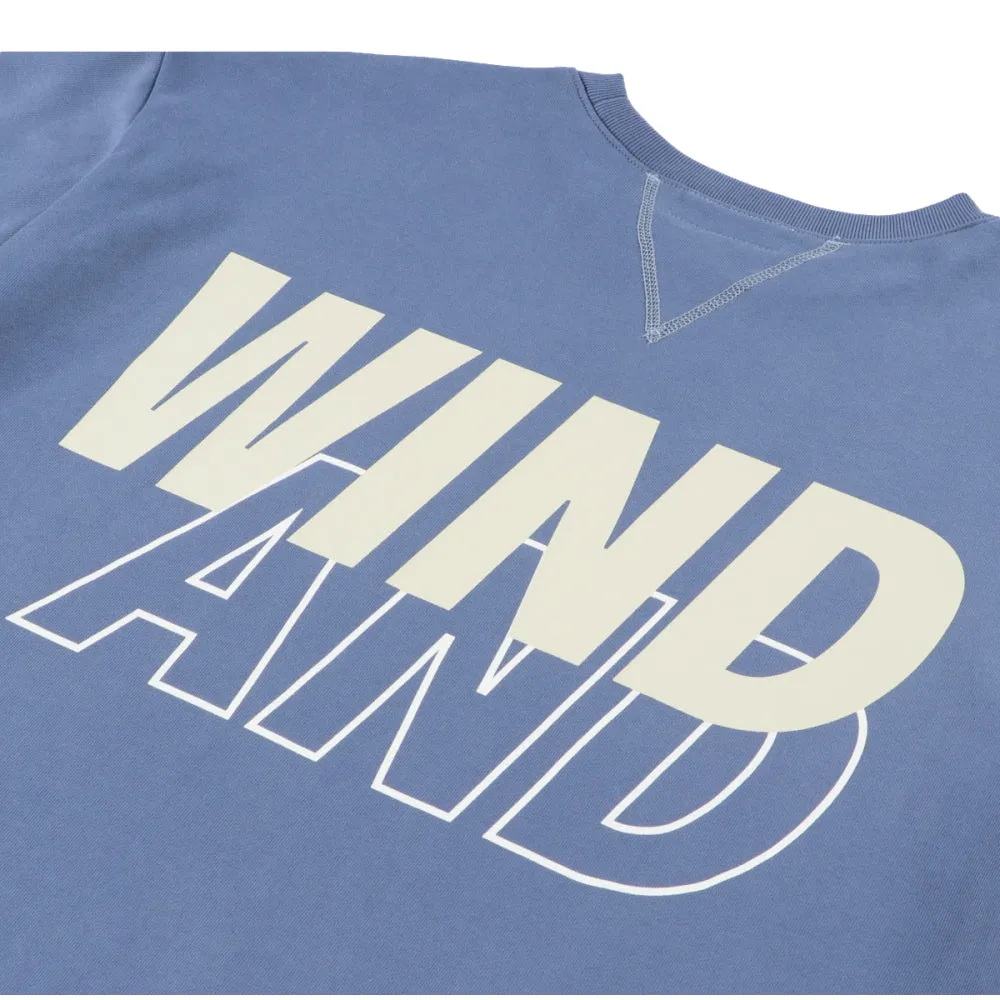 WIND AND SEA BIG SEA CREWNECK-B.BLUE CREAM