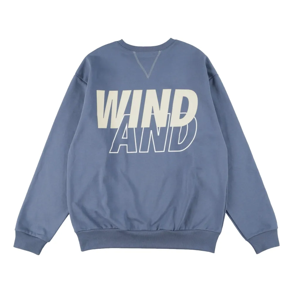 WIND AND SEA BIG SEA CREWNECK-B.BLUE CREAM